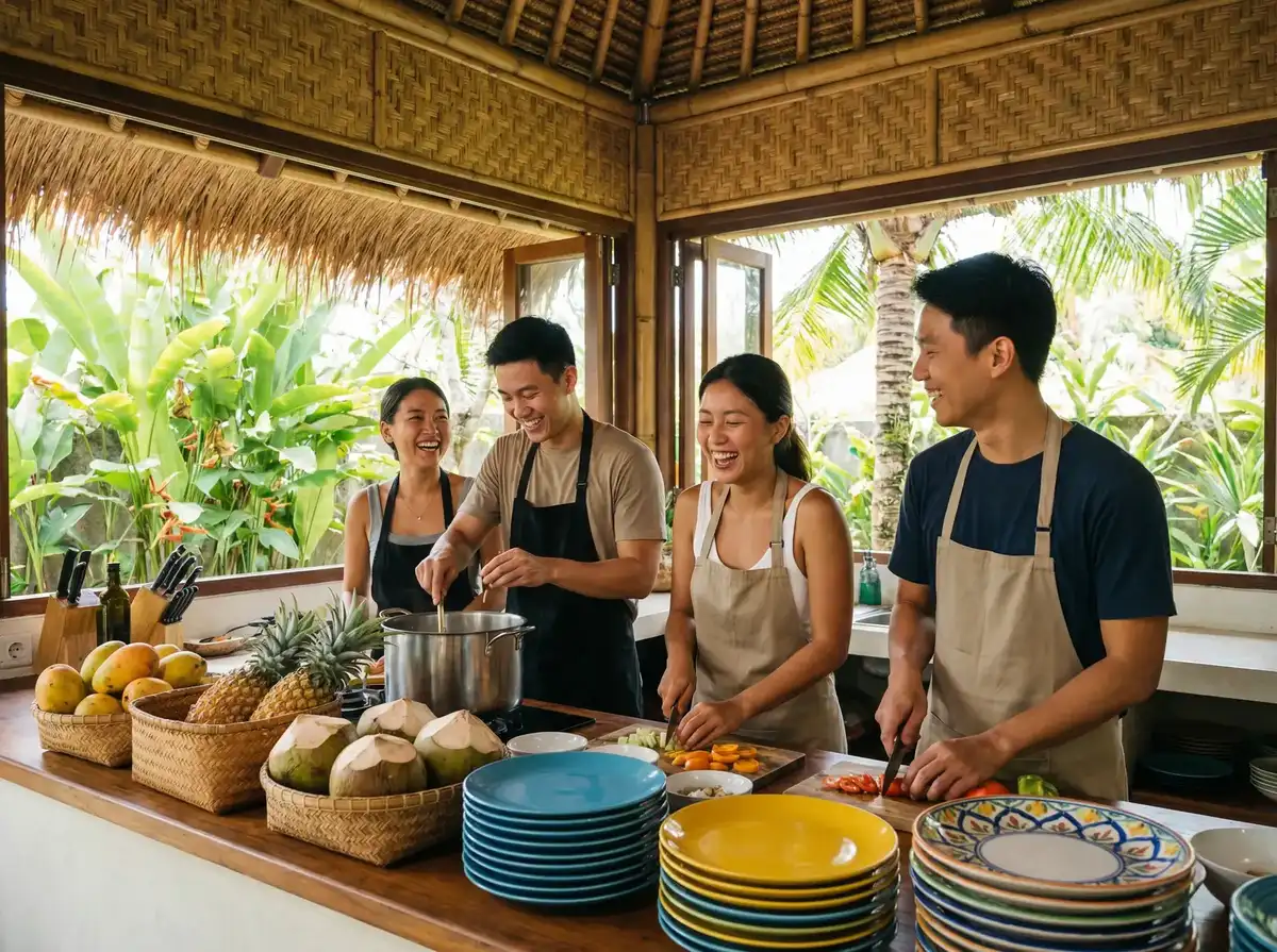 爱情岛 嘉宾们在岛上厨房一起准备早餐